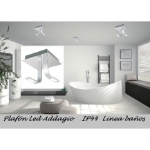 Lámpara plafón techo 10 w led IP 44 Adaggio baño