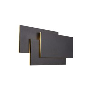 Tahiti Xl * Aplique Grande Led Cuadrados 36W - Negro - 3000K