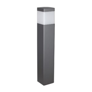 Chicago * Baliza Exterior Gris Oscuro Cua. 65Cm Ip65 E27