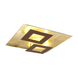 Dalia * Plafon Cuadrado 24W+24W - Oro + Corten