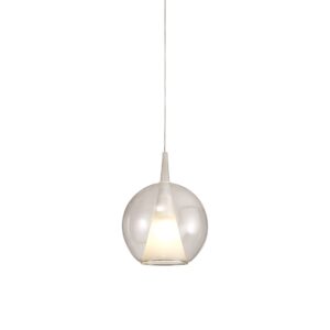 Elsa * Colgante Cristal Bola - E27 - Transparente + Opal (Sin Base)