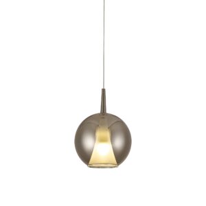 Elsa * Colgante Cristal Bola - E27 - Cromo + Opal (Sin Base)