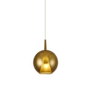 Elsa * Colgante Cristal Bola - E27 - Oro + Opal ( Sin Base)