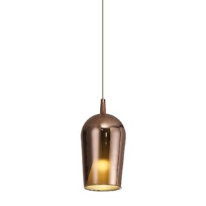 Elsa * Colgante Cristal Copa - E27 - Cobre + Opal ( Sin Base)