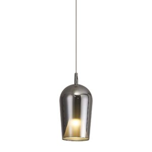 Elsa * Colgante Cristal Copa - E27 - Cromo + Opal (Sin Base)