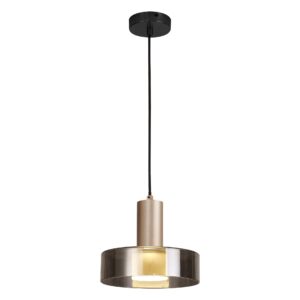GIN * COLGANTE LED GRANDE - ORO + NEGRO