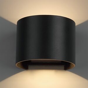 DAVOS * APLIQUE EXTERIOR LED R.* 2*6W 2700K DIMABLE NEGRO