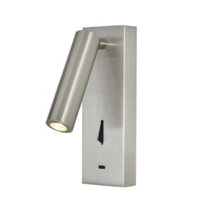 TARIFA III * APLIQUE LECTOR LED 3W 3000K NICKEL SATIN TYPE-C CARGADOR