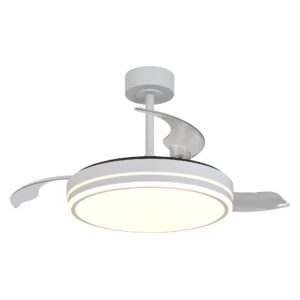 LUNA  M * VENTILADOR MEDIANO LED - BLANCO