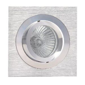 Basico Gu10 * Empotrable Cuadrado Nickel Satin
