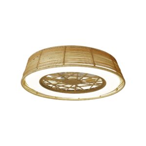 Indonesia * Ventilador Plafon Led Ratan Con Mando