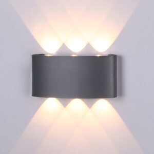 Arcs * Aplique Exterior Led 6*1W 3000K Gris Oscuro