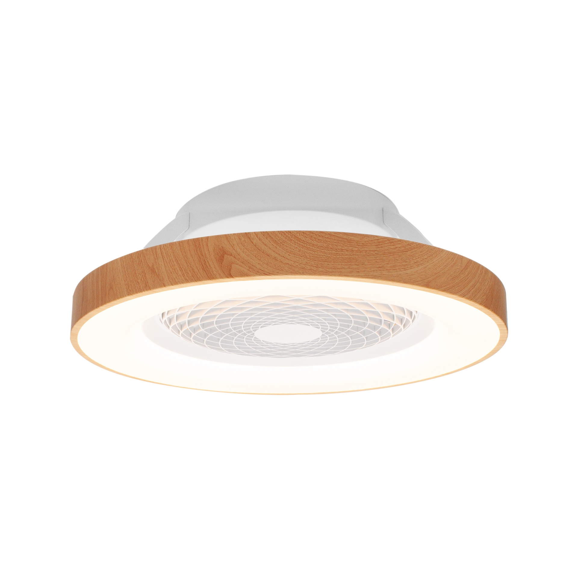 Tibet * Ventilador Madera/Blanco 35W Plafon Led 70W Con Mando Y App