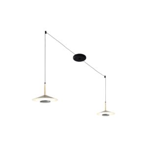 Orion * Colgante Led Negro/Cuero 2L*8W 3000K