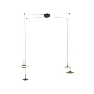 Orion * Colgante Led Negro/Cuero 4L*8W 3000K