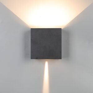 Davos Xl * Aplique Exterior Led* 2*10W 4000K Negro Arenado