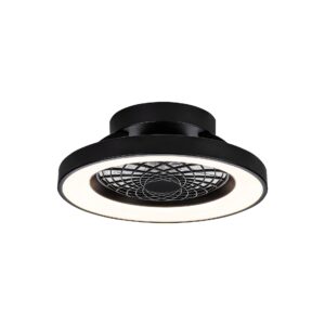Tibet Mini * Ventilador Plafon Led Negro Con Mando