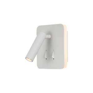 Cayman Sq* Aplique Blanco Lector Led 3W+6W 3000K