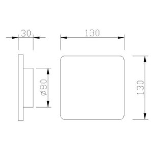 Bora Bora * Aplique Led Cuadrado Blanco - 6W 3000K