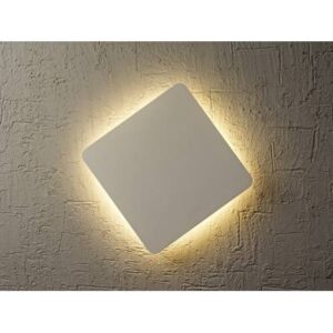 Bora Bora * Aplique Led Cuadrado Plata - 12W 3000K