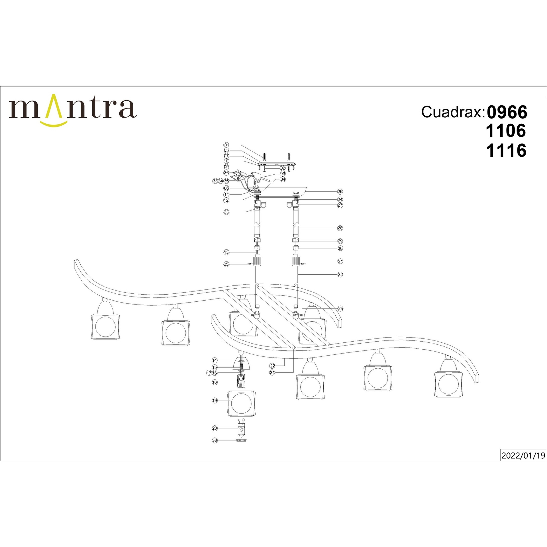 ***Des*** Cuadrax*Cu*Op* Lampara Telescopica 8L - Imagen 3