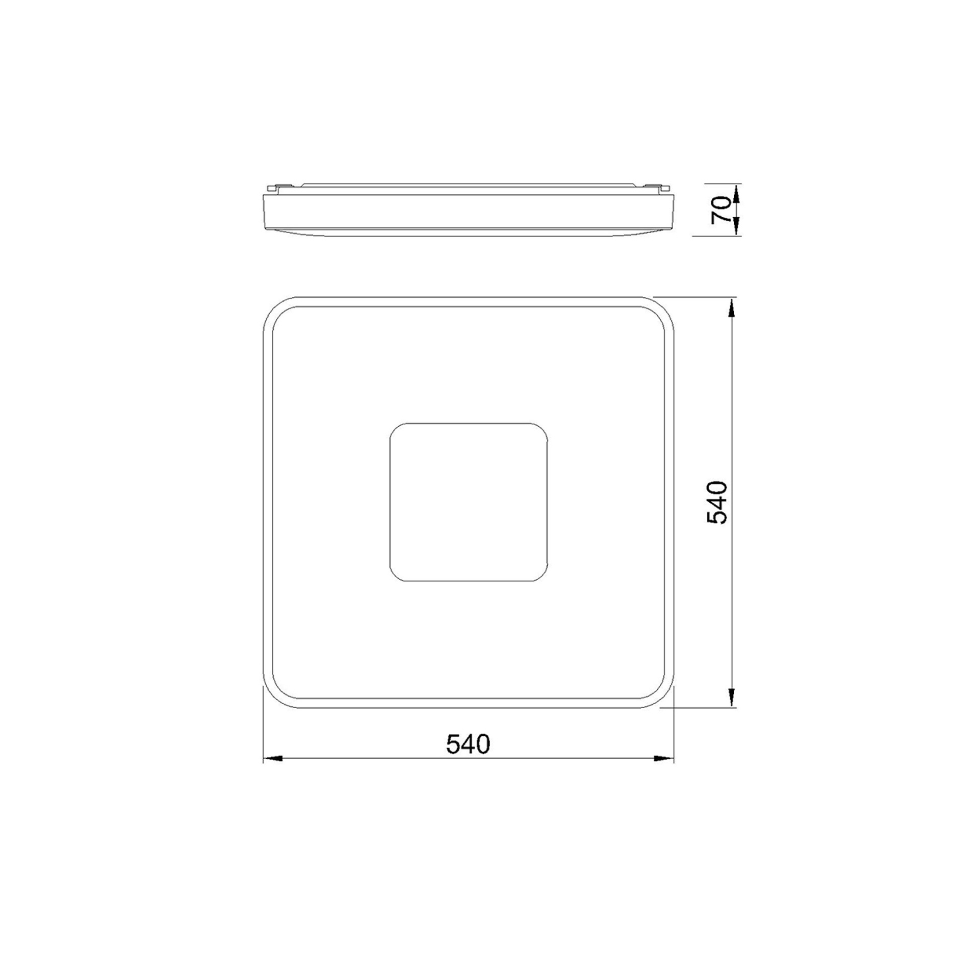 Coin * Plafon Cuadrado Led 100W - 2700-5000K - Con Mando - Madera - Imagen 5