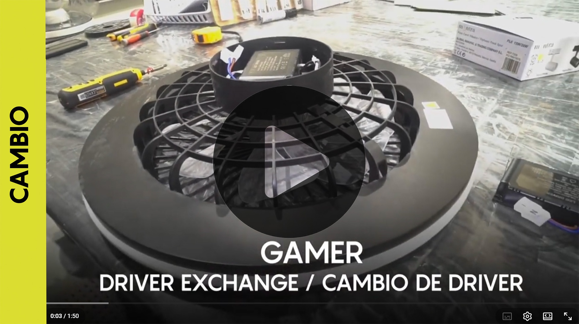 Gamer * Celiling / Fan - Black - Rgb - 47 Cm - 4200 Lms - Imagen 6