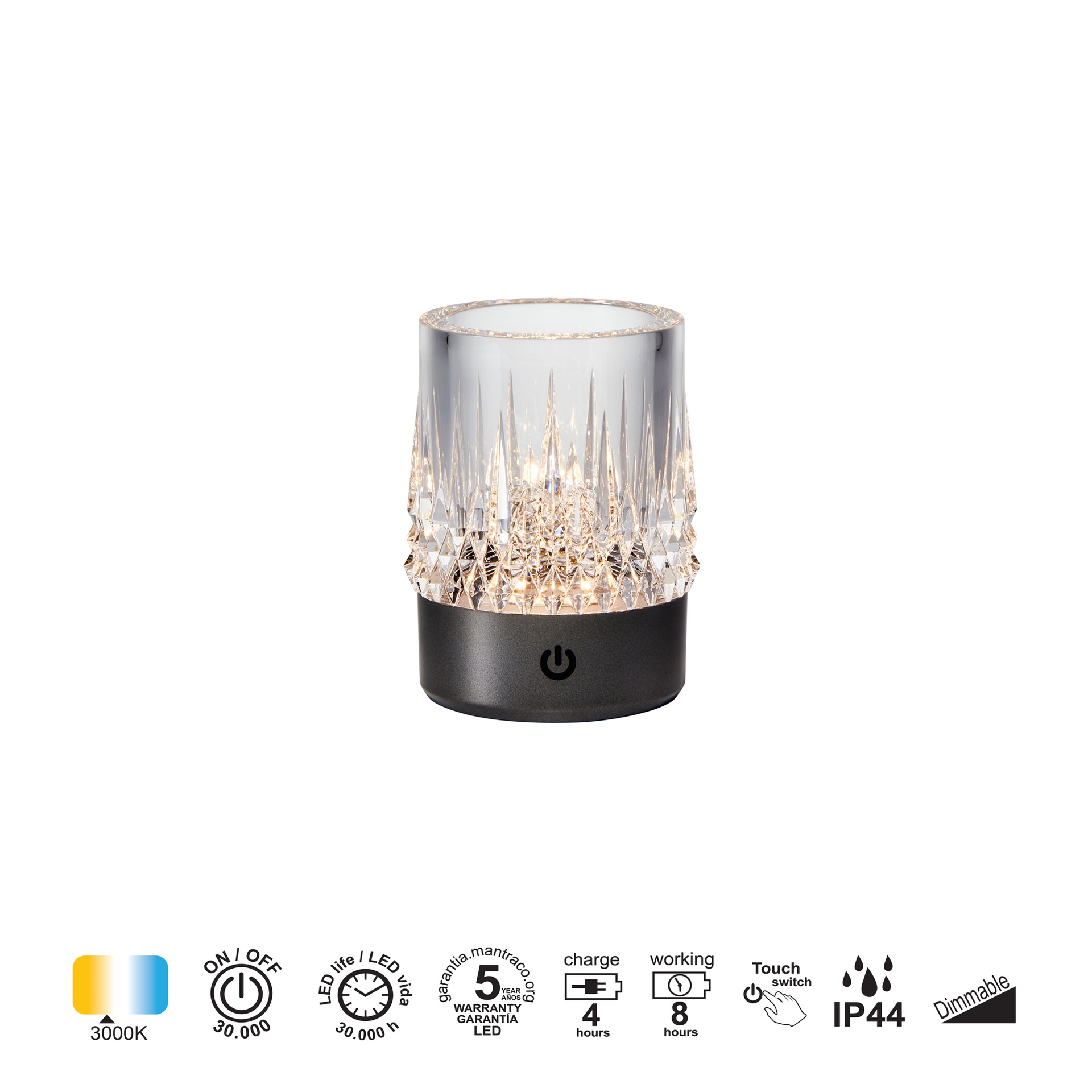 LAX * SOBREMESA 1W 3000K NEGRO NICKEL - Imagen 4