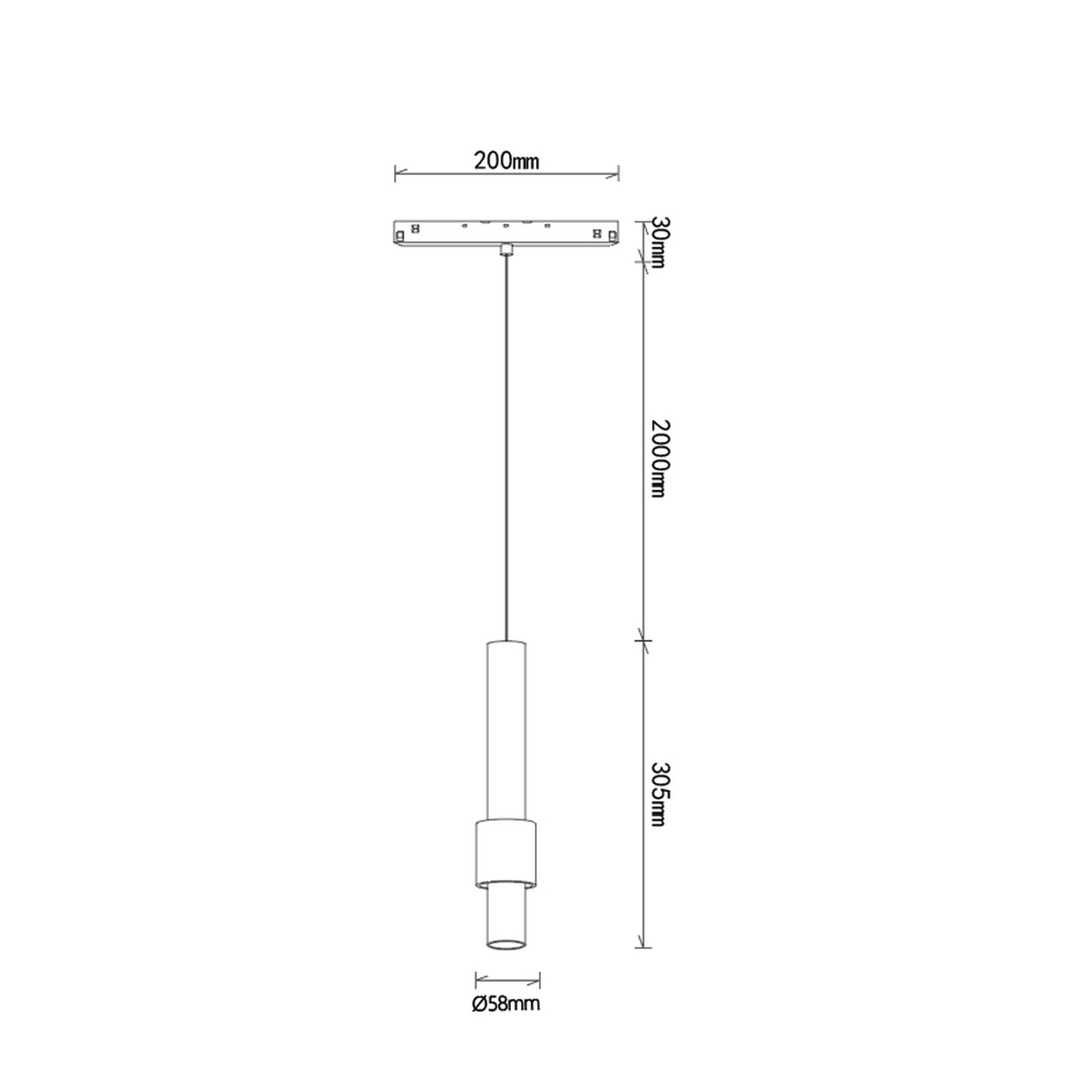 MAGNETO* COLGANTE 7W NEGRO/ORO 3000K TRIAC - Imagen 3