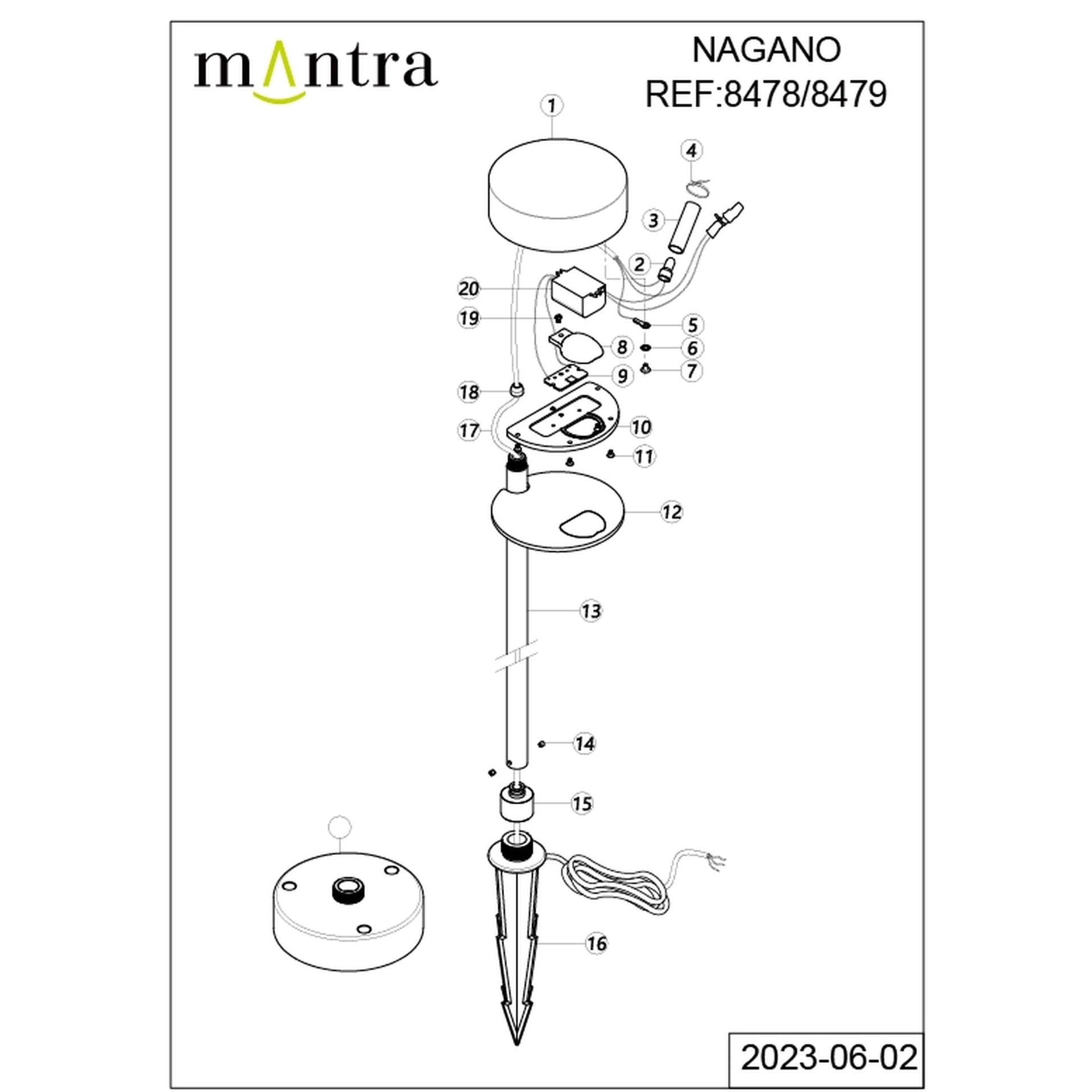 NAGANO * BALIZA LED 7W 3000K CORTEN - Imagen 6