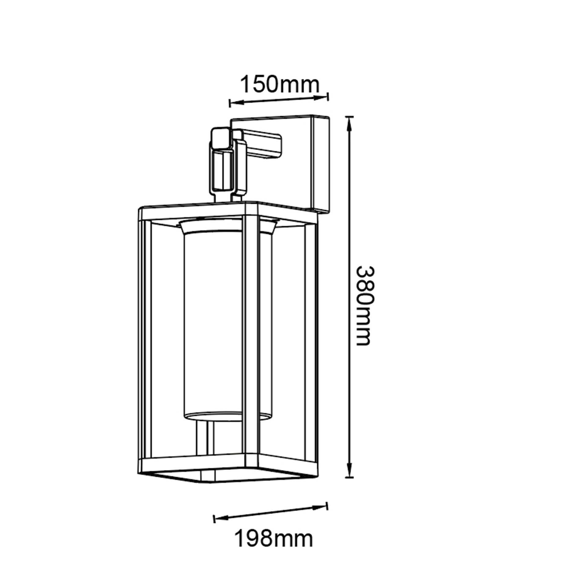 ALPS * WALL LIGHT 1L E27 IP65 BLACK - Imagen 3