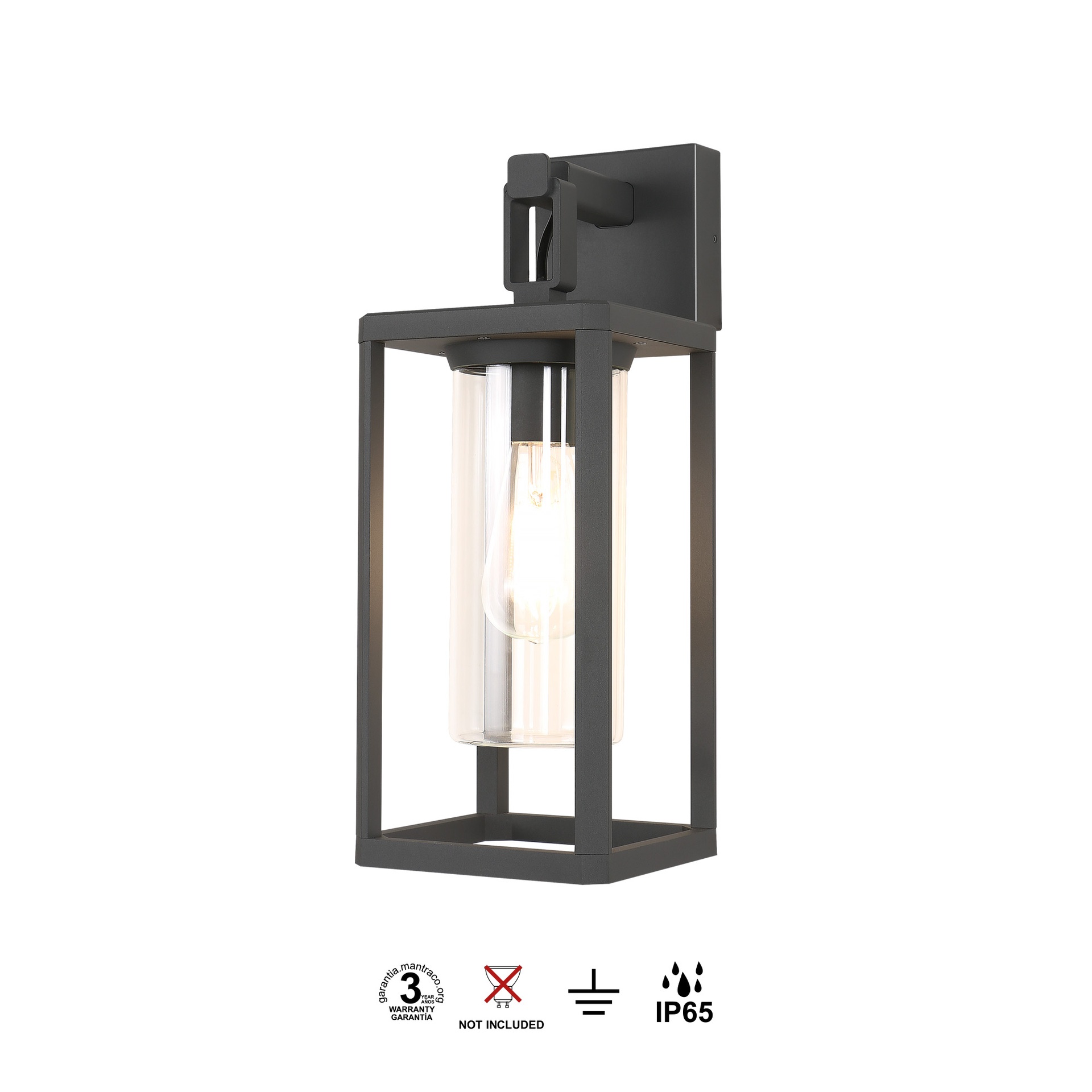 ALPS * WALL LIGHT 1L E27 IP65 BLACK - Imagen 4