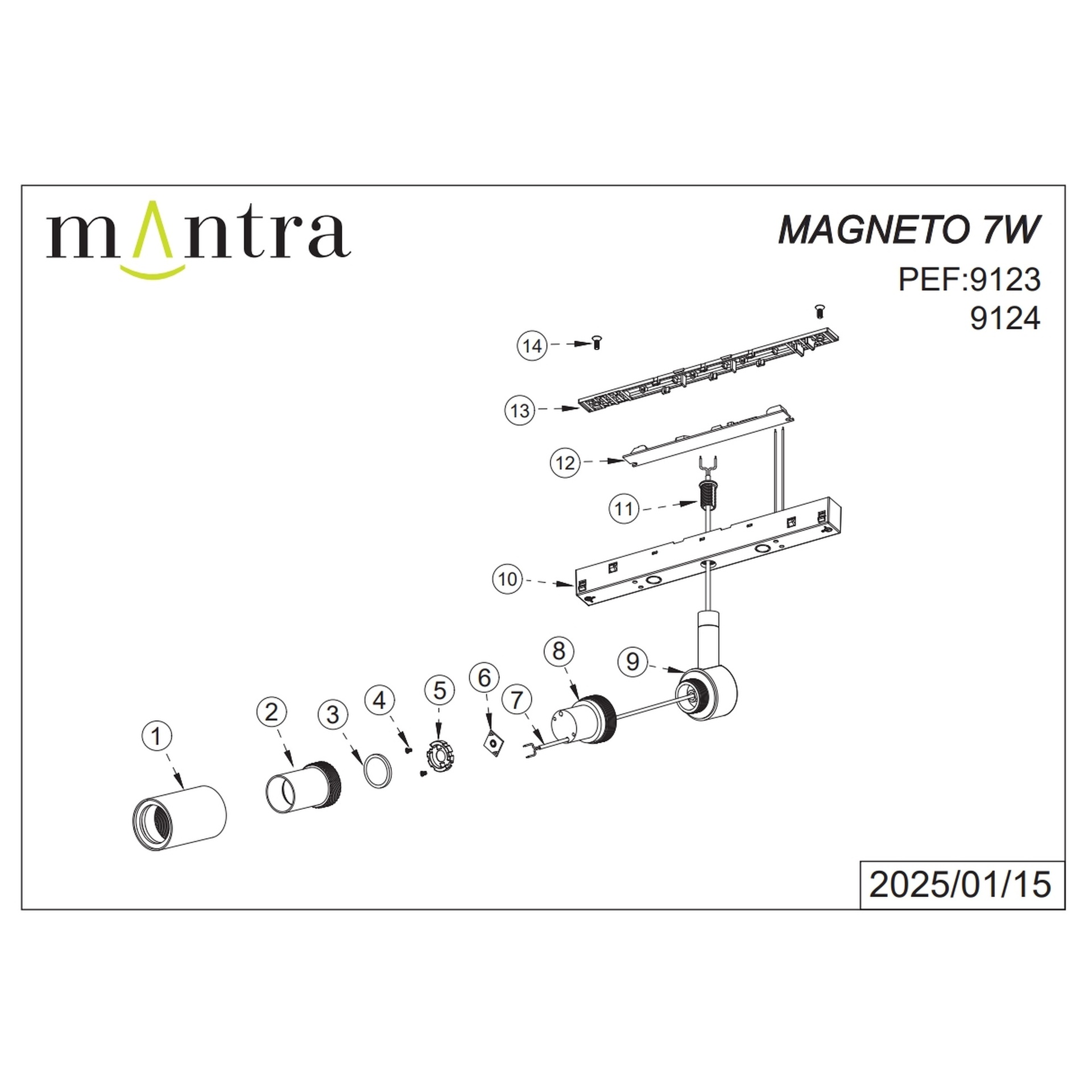 MAGNETO * FOCO 7W TRIAC ZOOM 3000K - Imagen 4