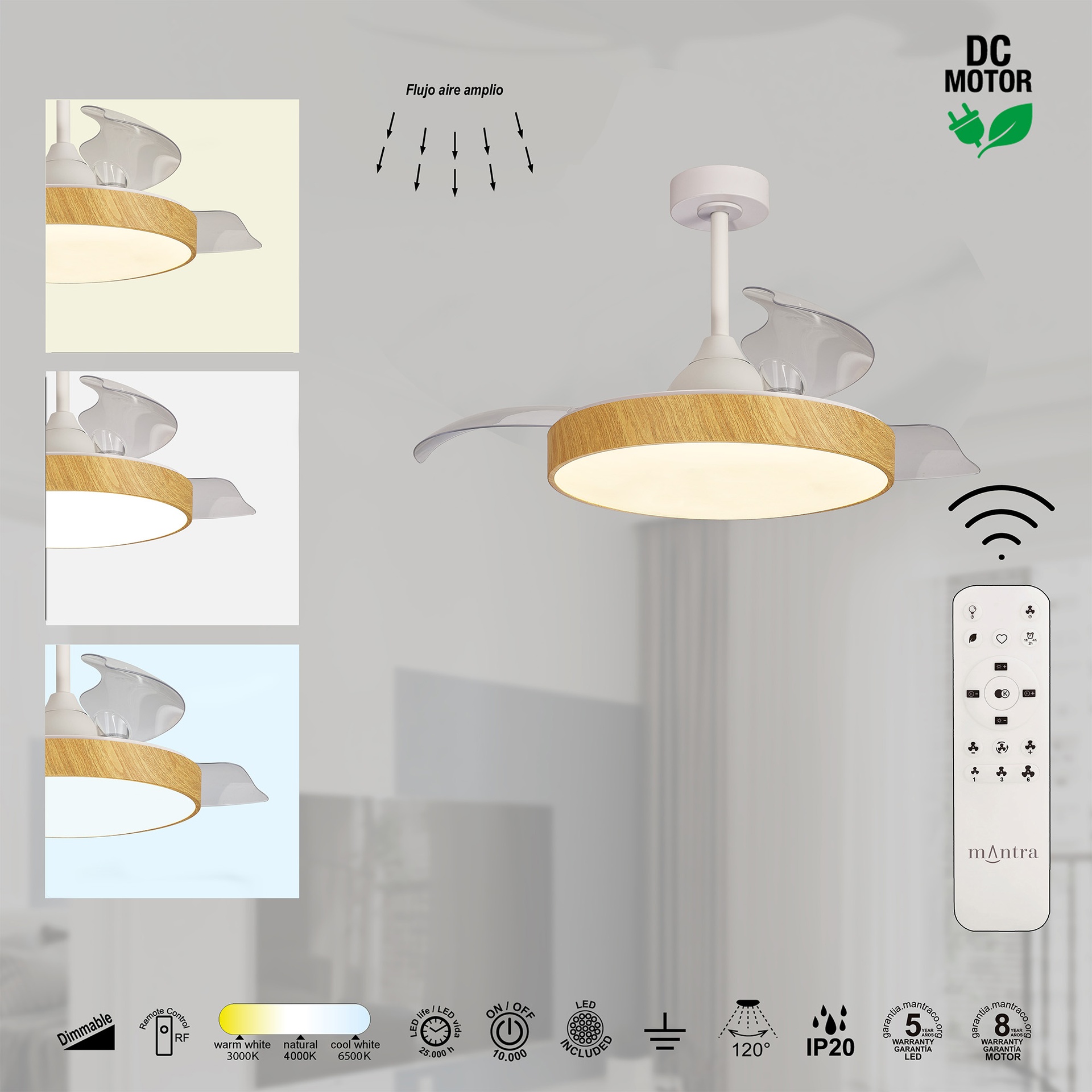 ALASKA*Ventilation LED 45W-2700K-6500K - Imagen 3