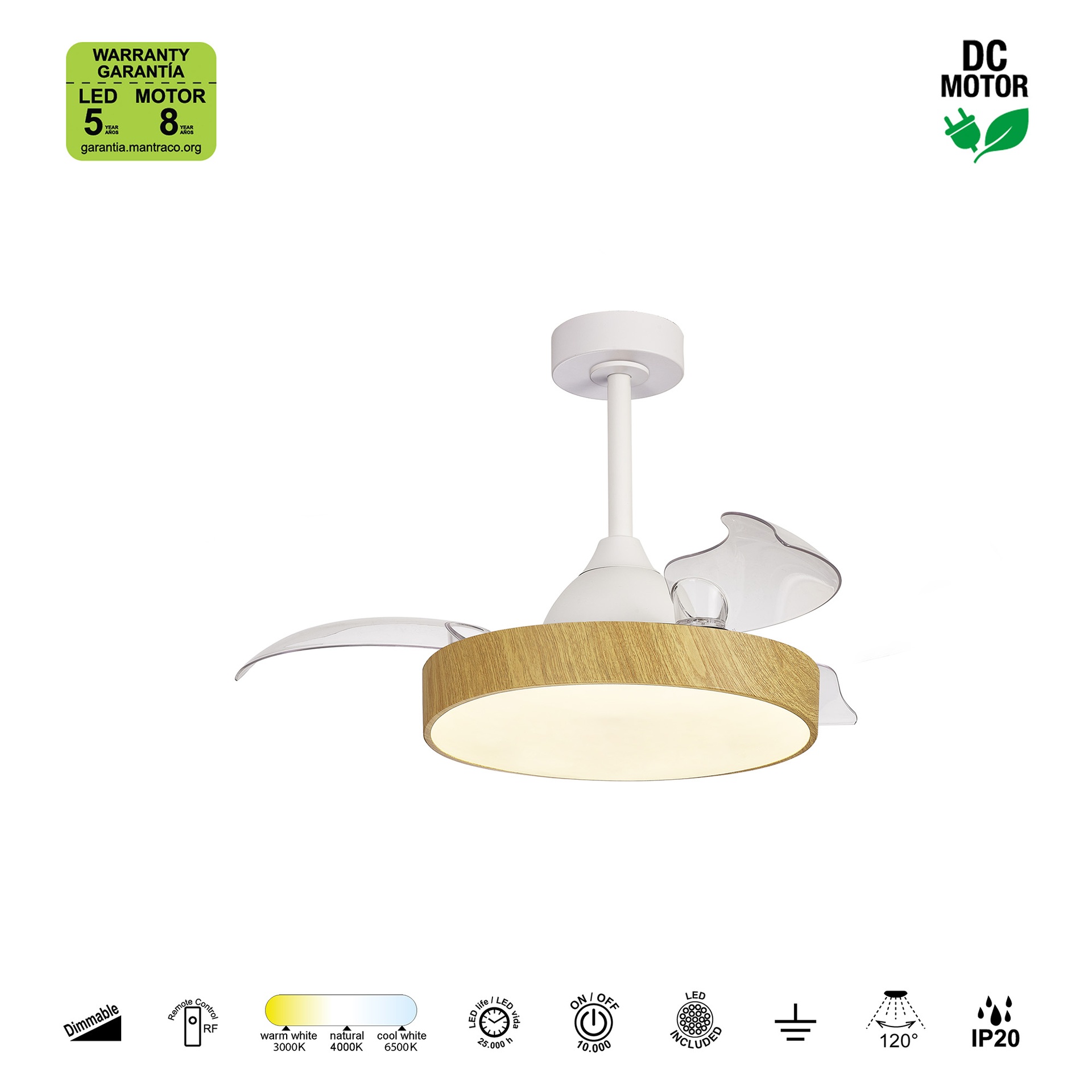 ALASKA*Ventilation LED 45W-2700K-6500K - Imagen 8