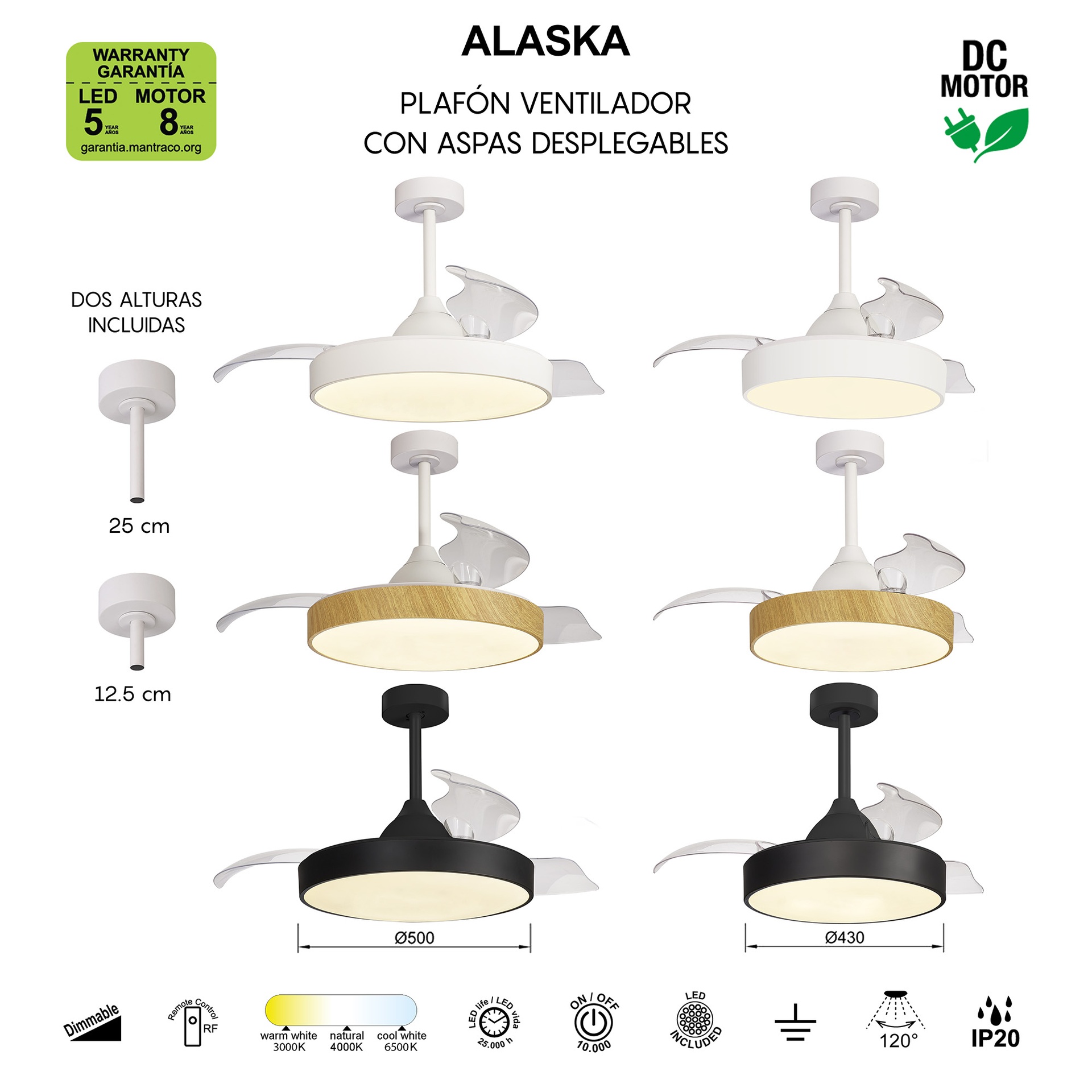 ALASKA*Ventilation LED 45W-2700K-6500K - Imagen 9