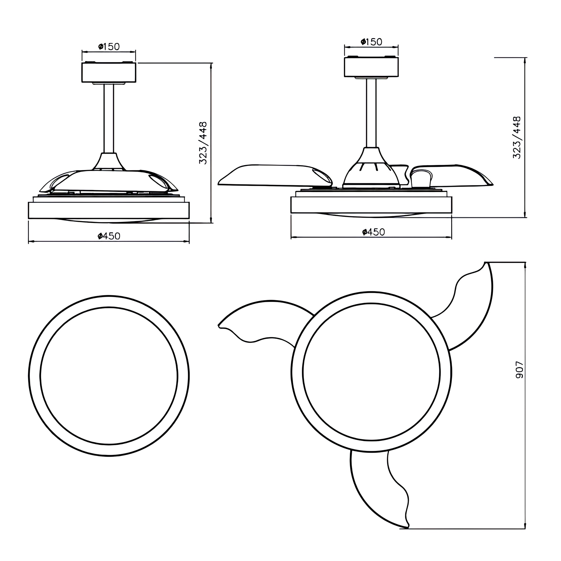 SIBERIA * Ceiling Lamp / Ventilation - White D43 - Imagen 3