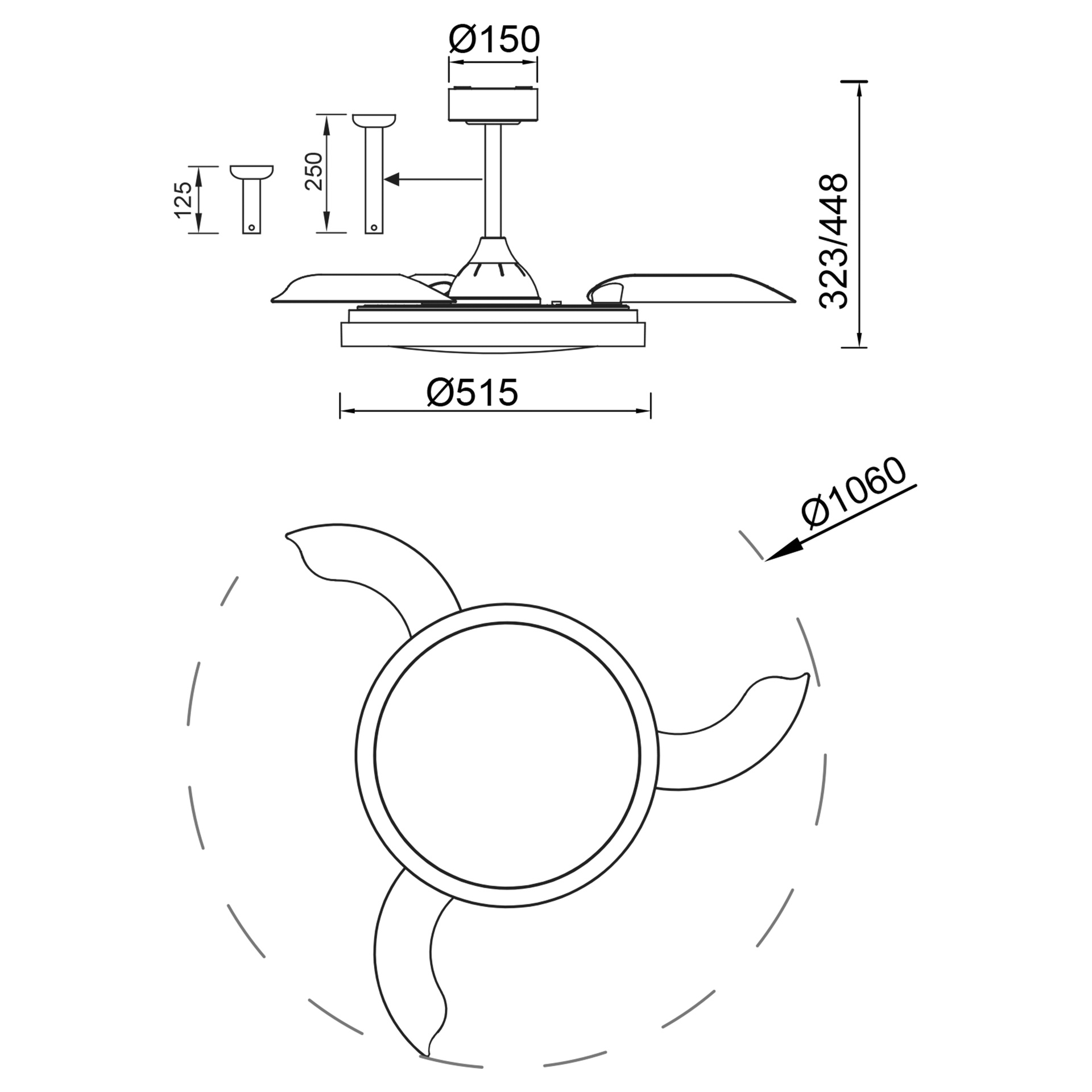 MISTRAL FAN * Ceiling Lamp / Ventilation - White - Imagen 8