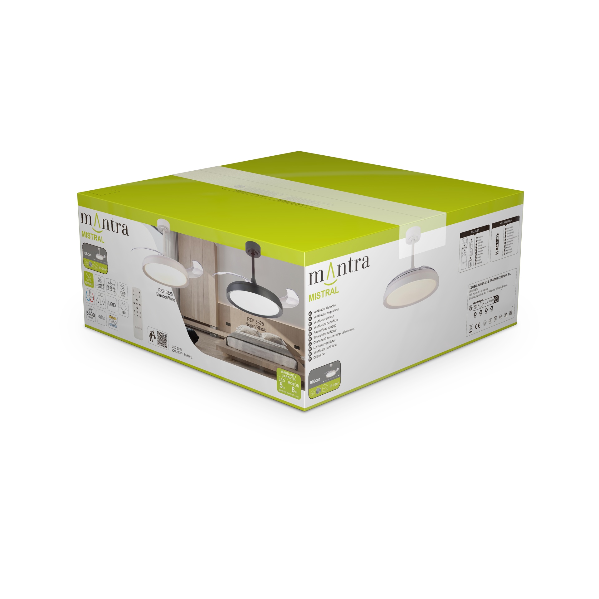 MISTRAL FAN * Ceiling Lamp / Ventilation - Black - Imagen 15