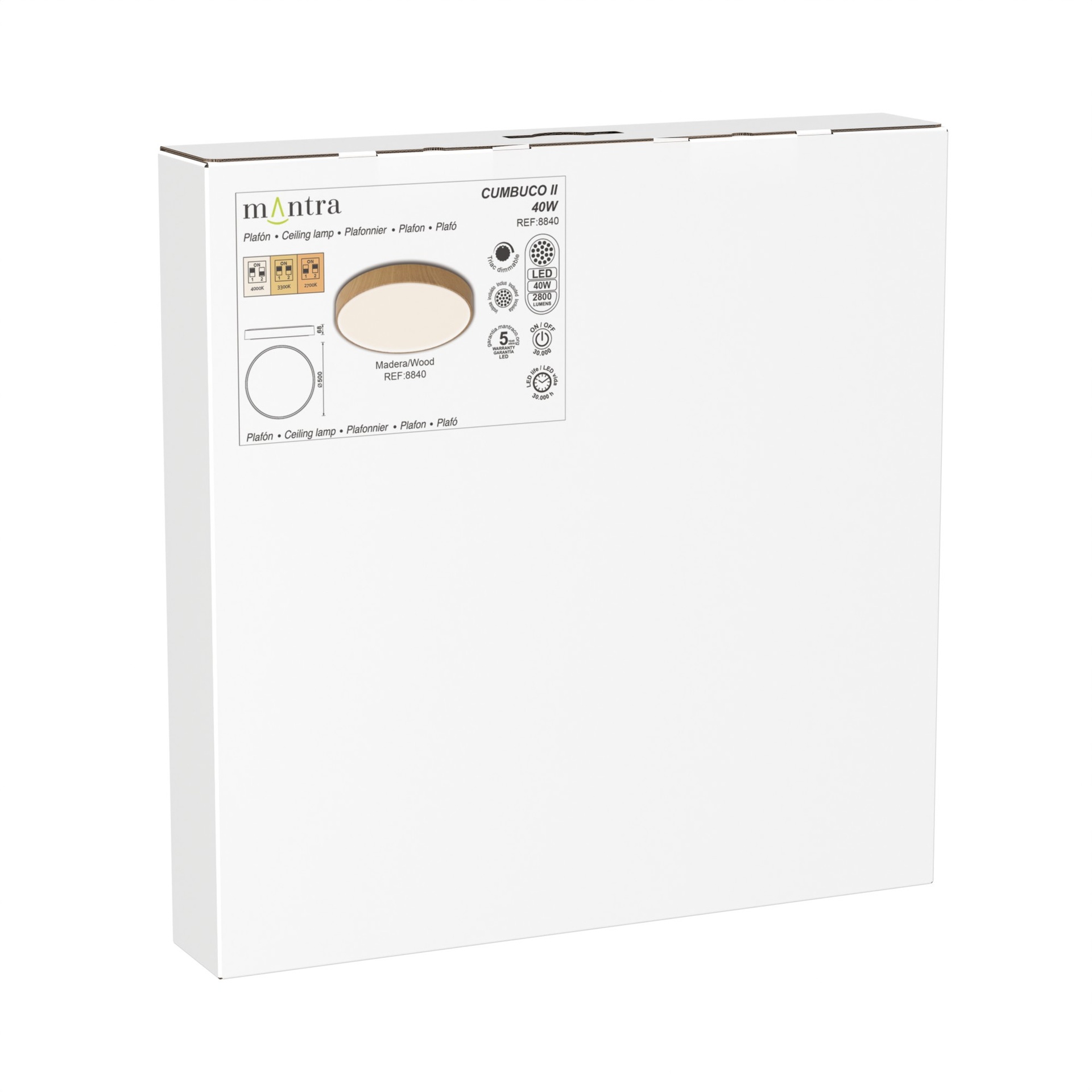 CUMBUCO II * PLAFON LED 40W MADERA CCT (copia) - Imagen 7