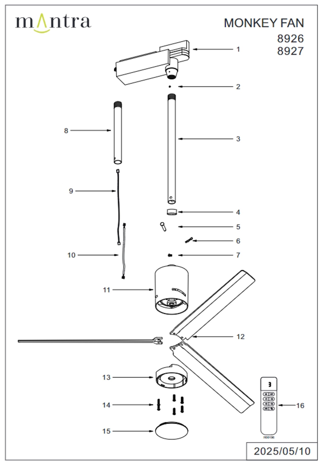 MONKEY FAN*Ventilador Carril Trifasico Blanco - Imagen 5