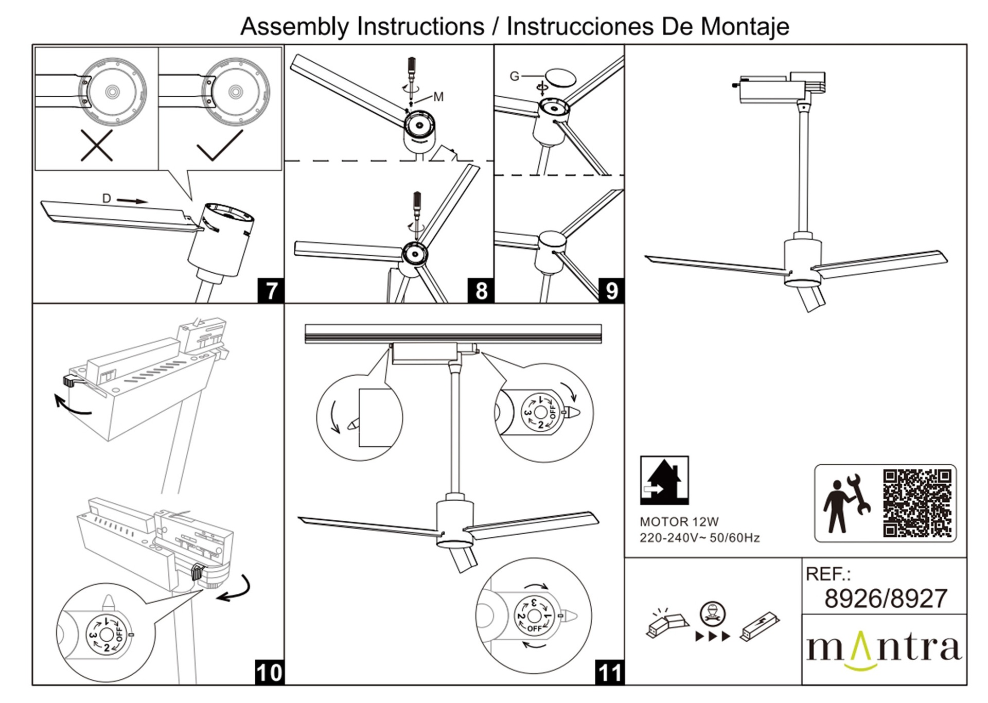 MONKEY FAN*Ventilador Carril Trifasico Blanco - Imagen 10