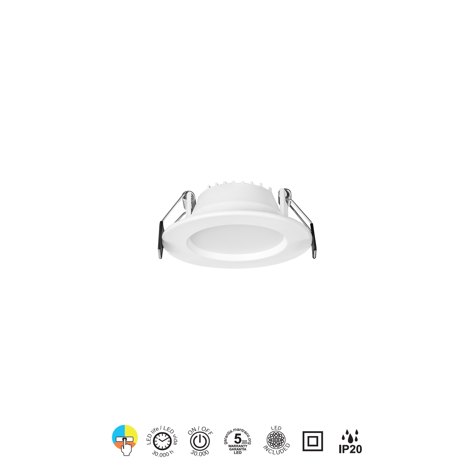 NASAO * EMPOTRABLE LED CCT 6W BLANCO - Imagen 3