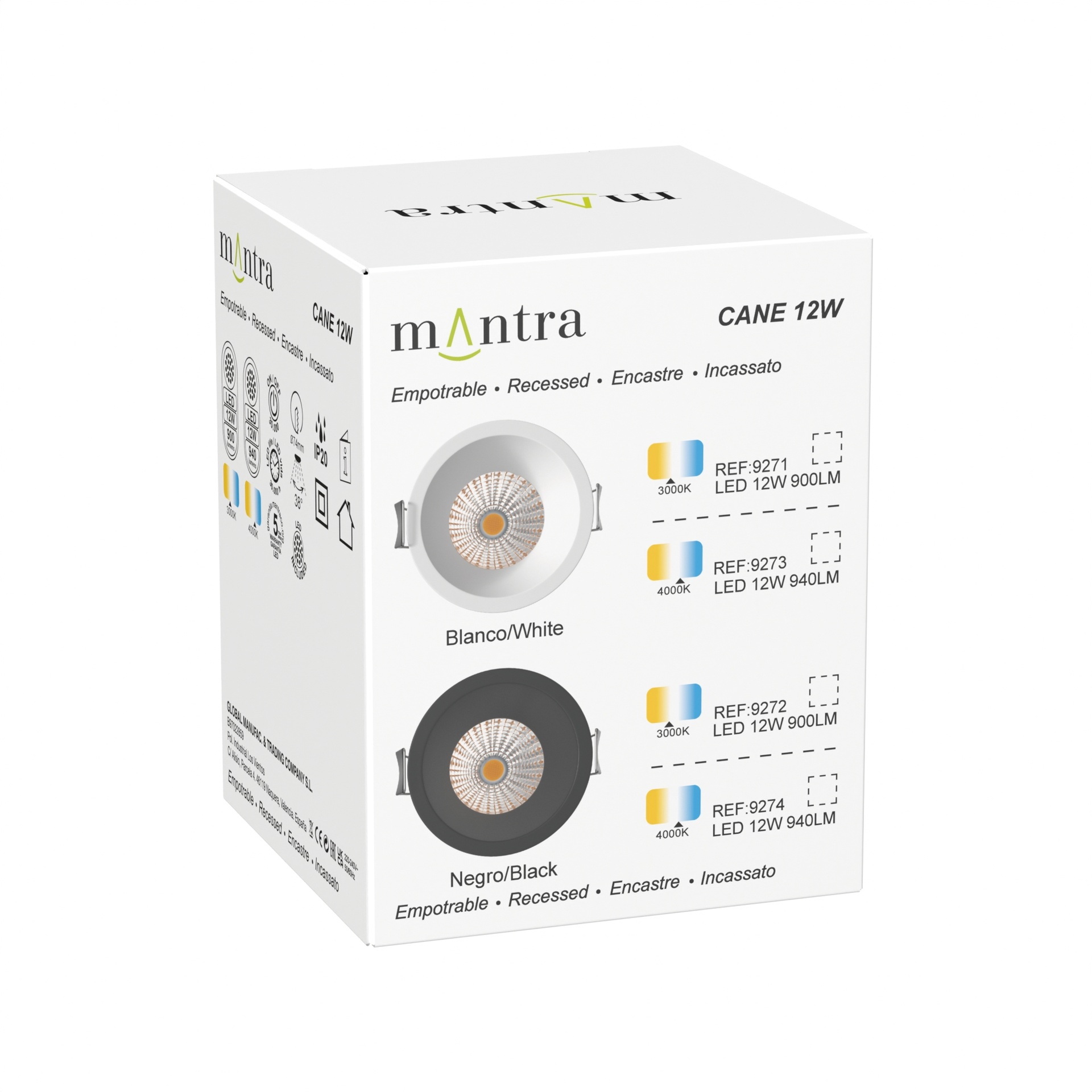 CANE * EMPOTRABLE LED 12W 4000K BLANCO - Imagen 6