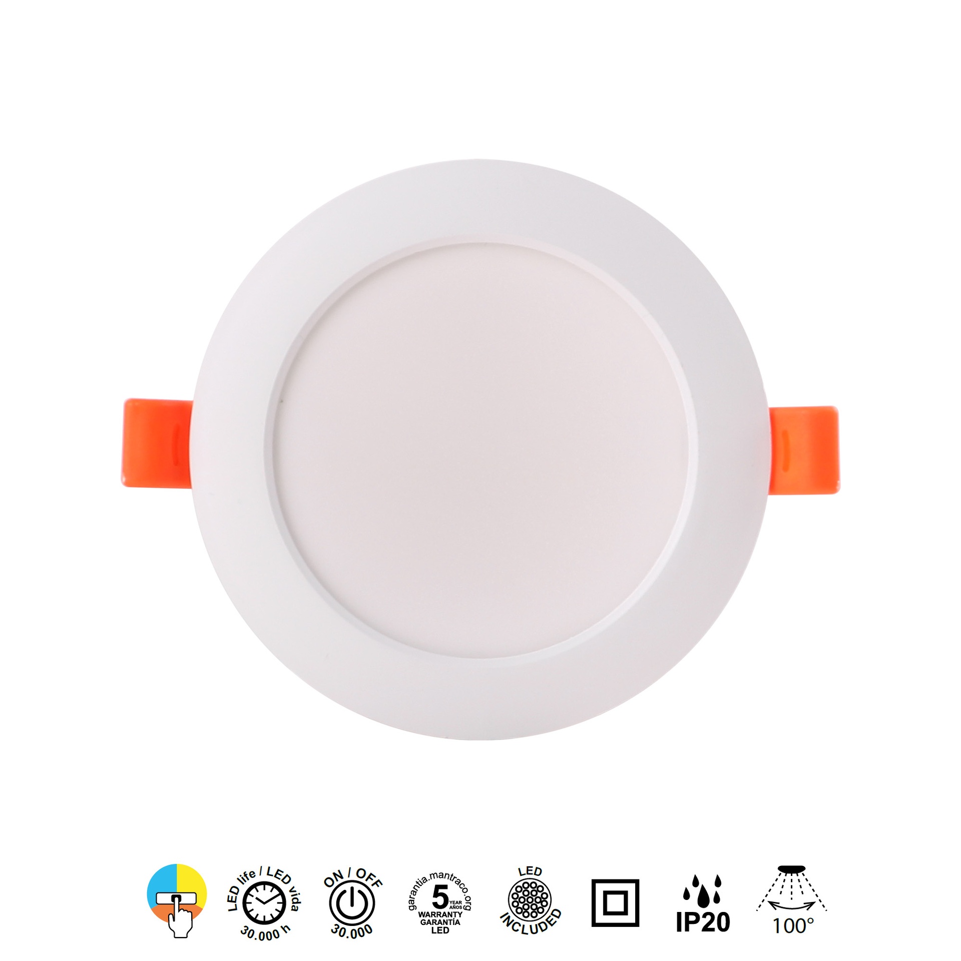 EILAT * EMPOTRABLE LED CCT 6W BLANCO - Imagen 3