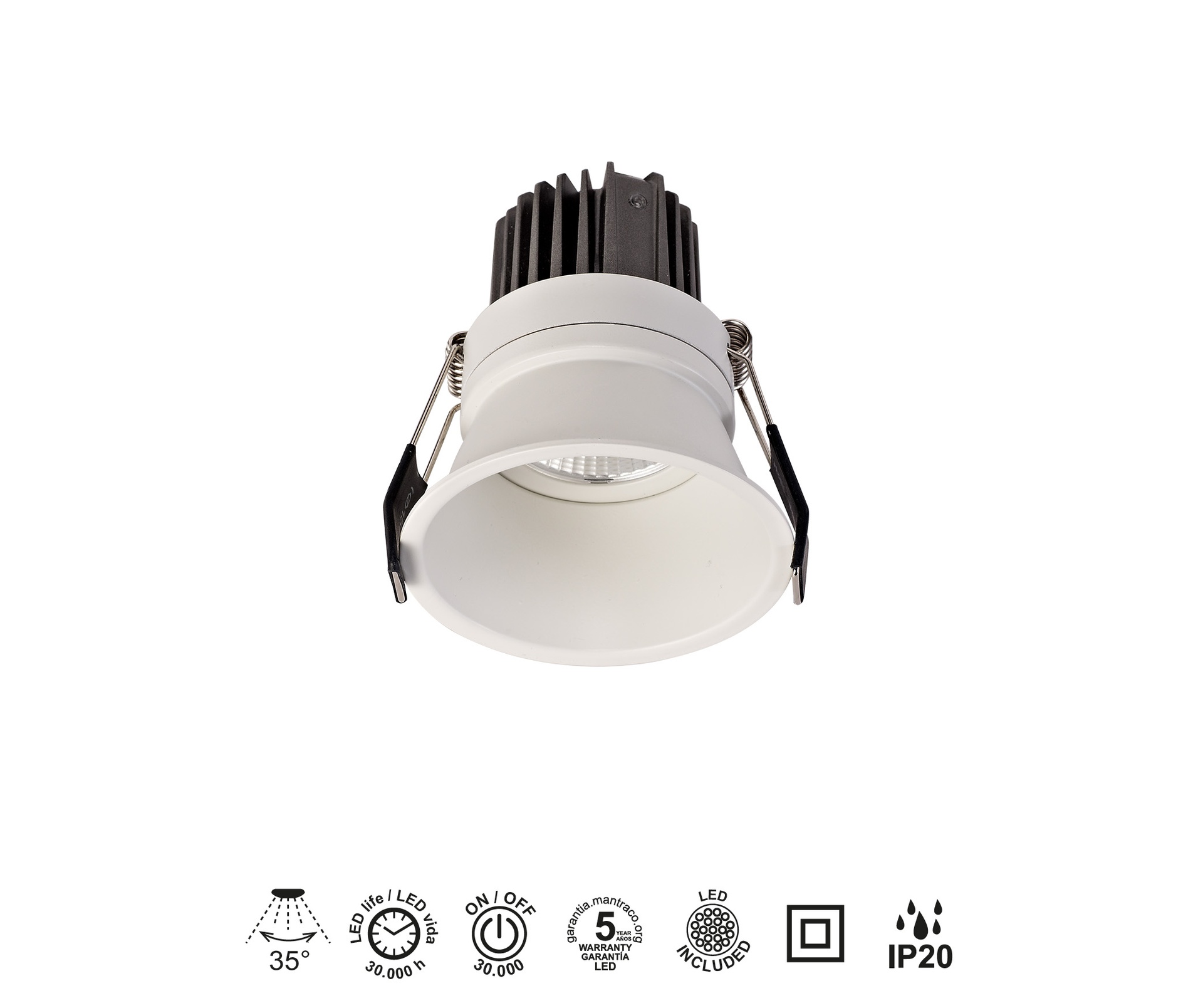 Formentera * Empotrable Led Cob 7W - 3000K - Imagen 3