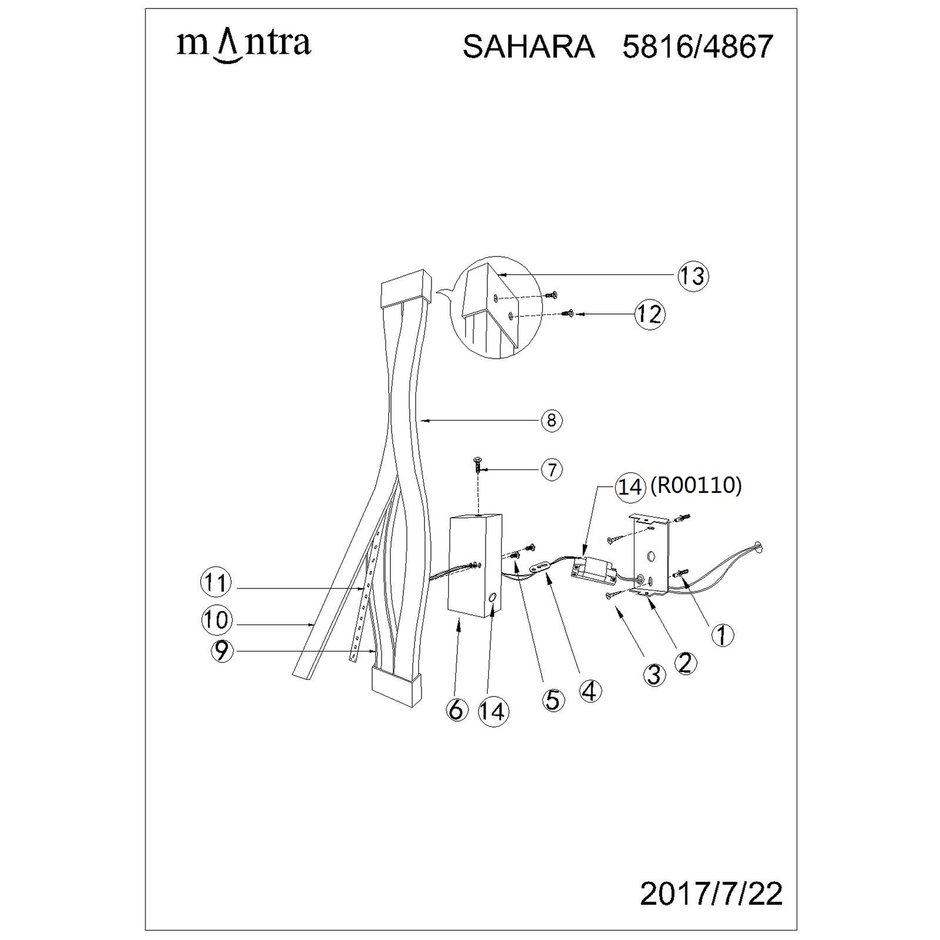 Sahara Forja Dimable * Aplique 6W 2800K - Dimable - Imagen 3