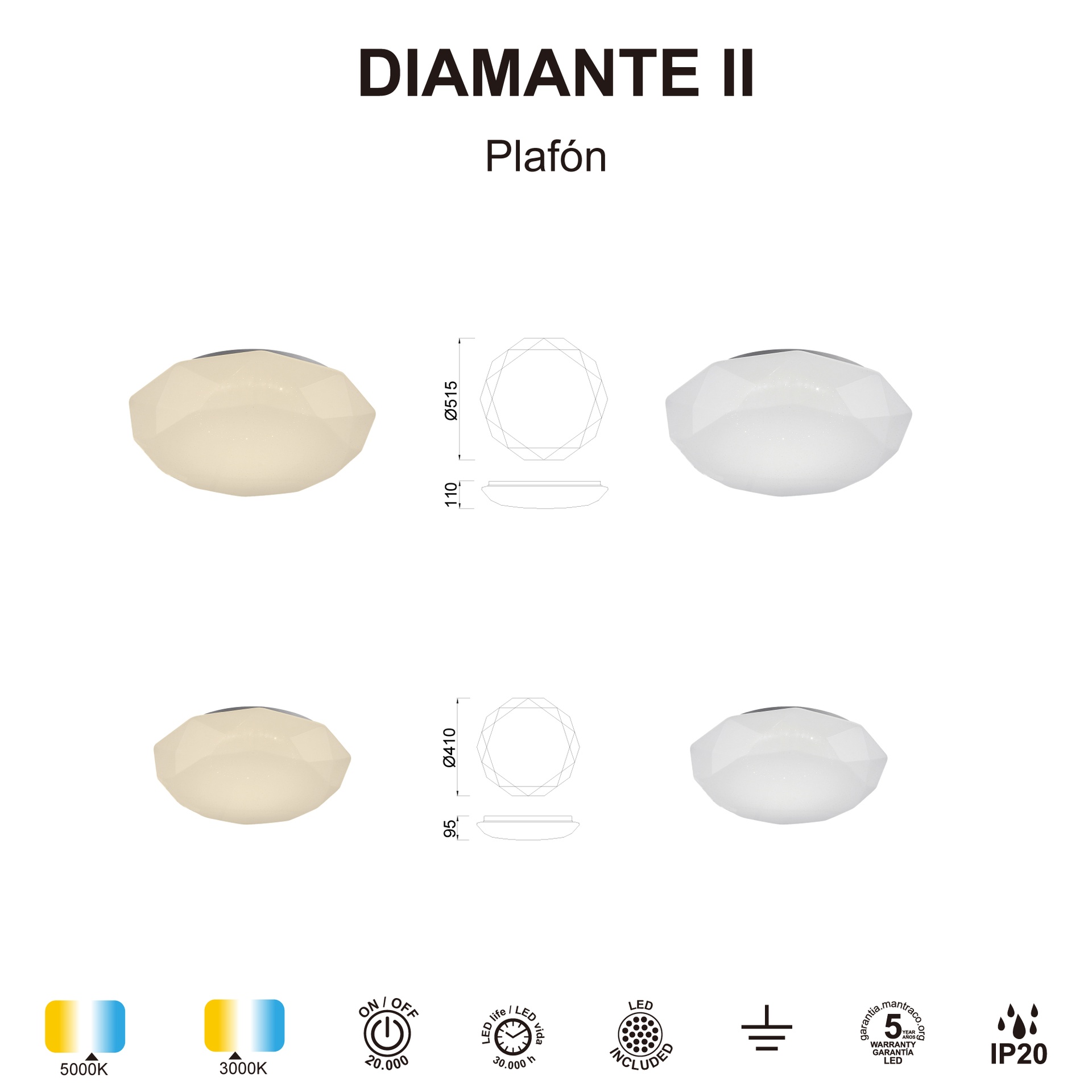 Diamante Ii * Plafon 54W - 3000K - Imagen 8