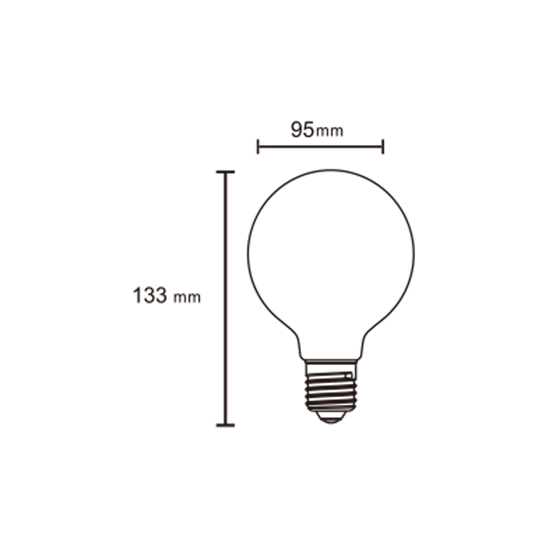 Bombilla Led Opal G95 - E27 – 6,5W - 3000K - Imagen 4