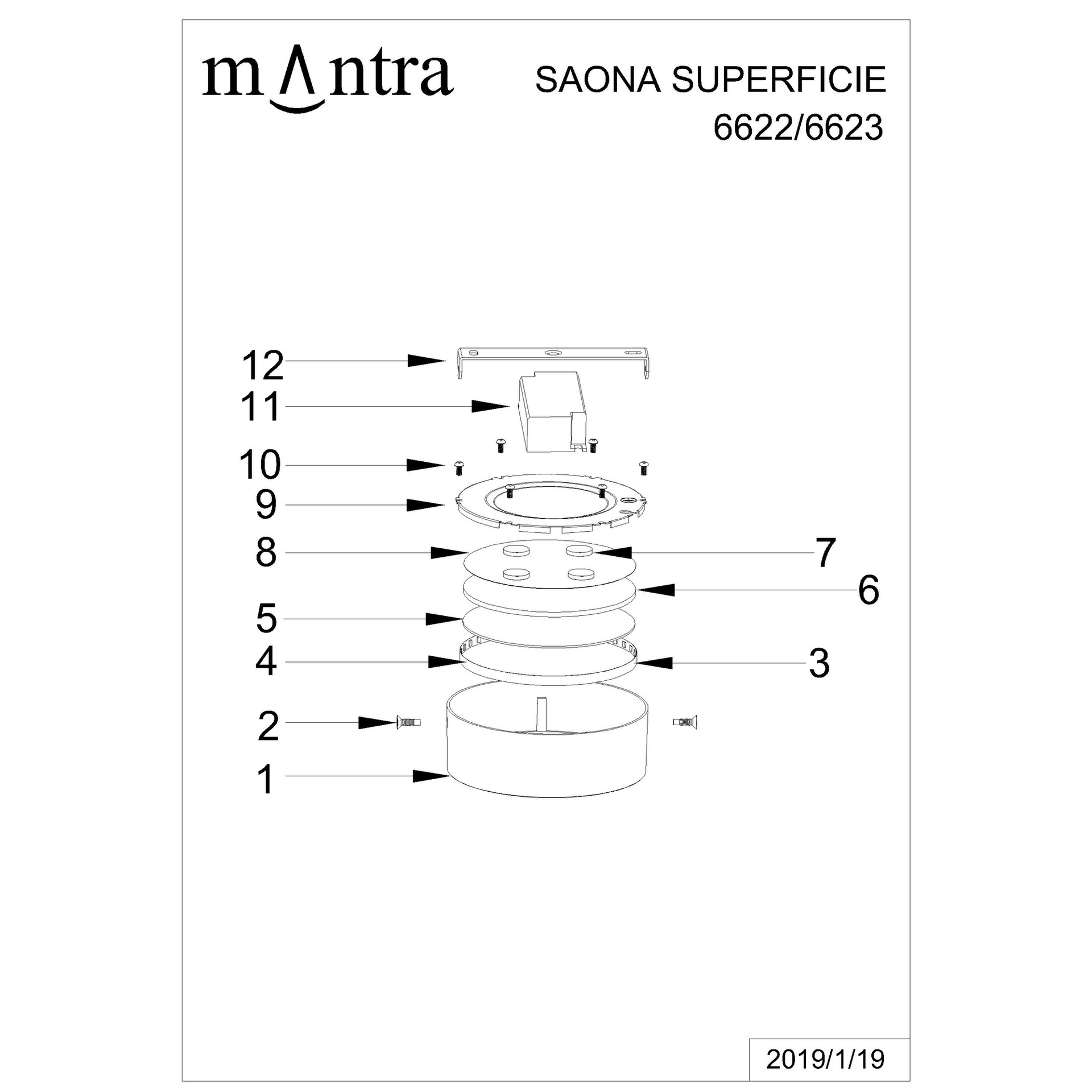 Saona Superficie * Downlight Led Redondo - 14W - 3000K - Imagen 5